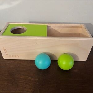 Lovevery Top Sliding Box With  Ball Drop Wooden Toy Montessori Sensory